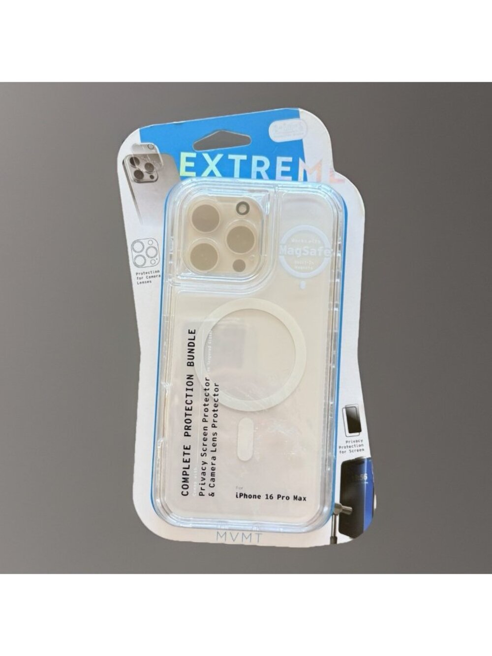 MVMT‎ iPhone 16 Pro Max MagSafe Compatible Case CLEAR Extreme Protection  3 In 1